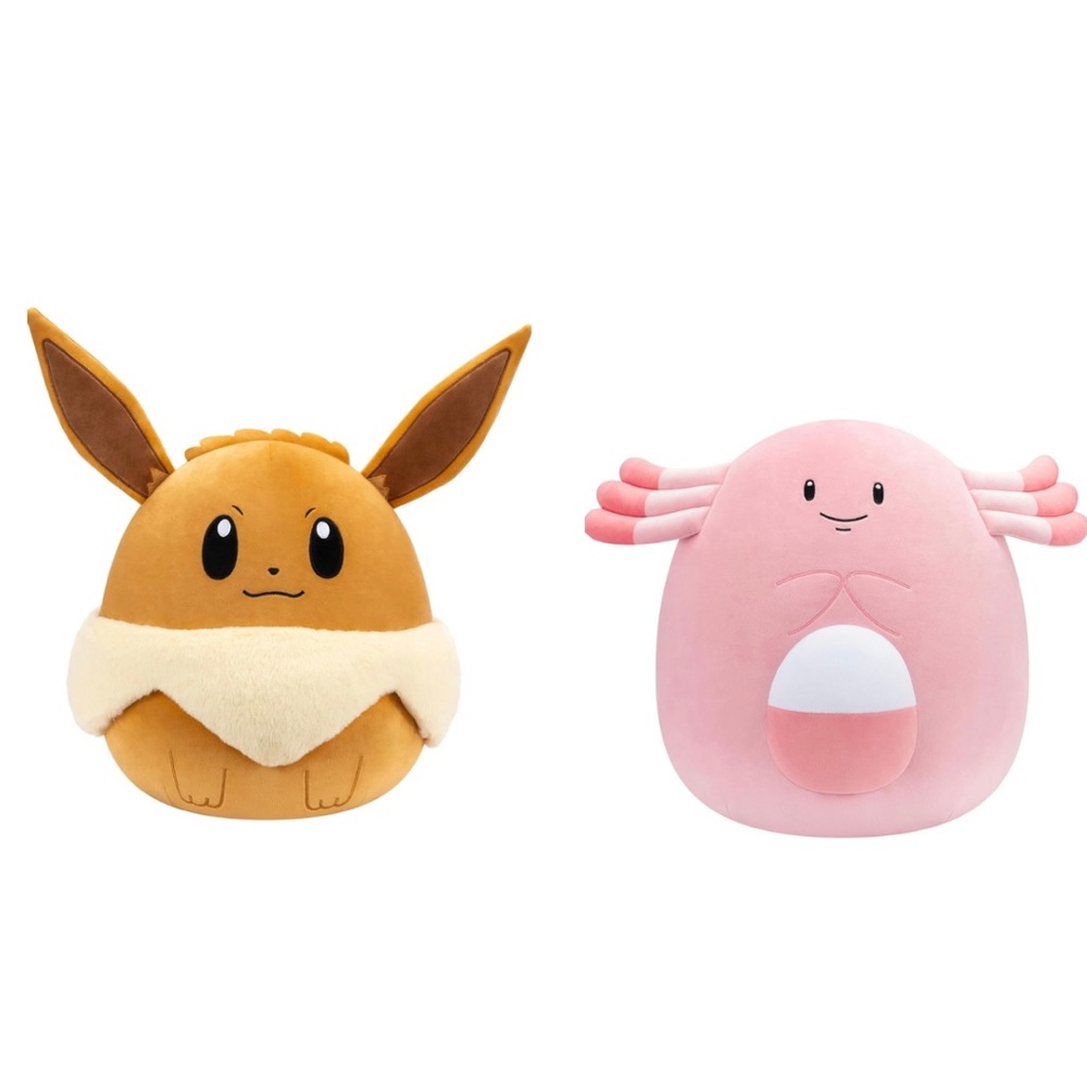 NWT- Squishmallow 20” Evee & 14” Chansey Pokémon Bundle - RTS